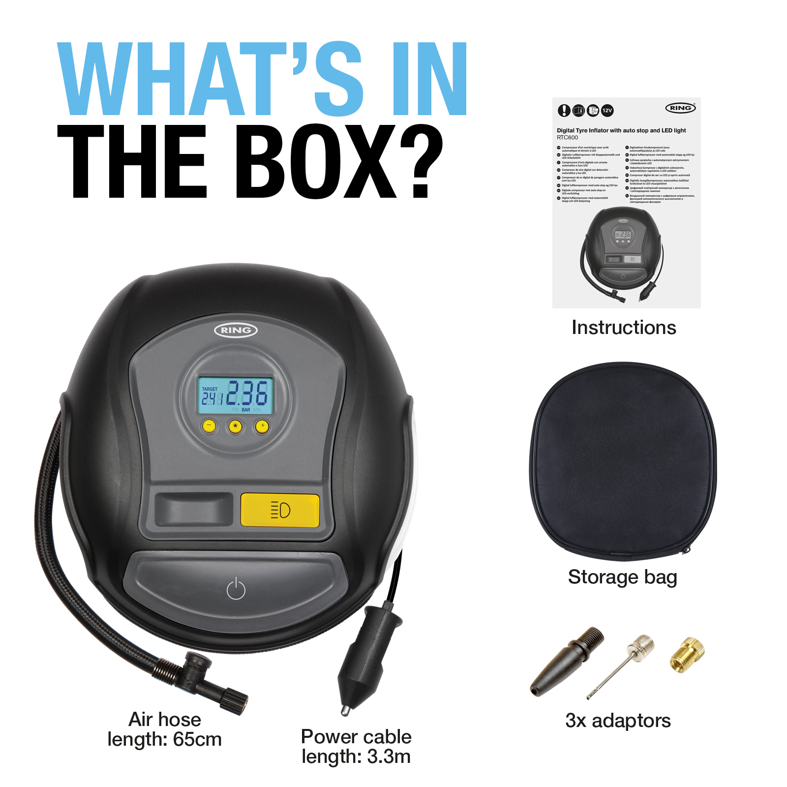 Ring rtc600 store digital tyre inflator